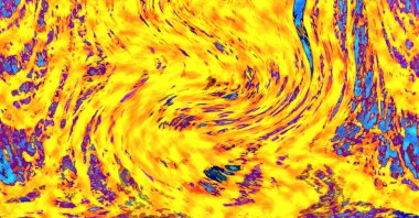 Alkol mürekkebi teknikli doğal akışkan resim. Yumuşak rüya renkleri şeffaf dalgalı çizgiler oluşturur