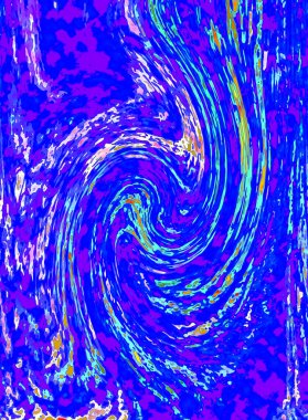 Alkol mürekkebi teknikli doğal akışkan resim. Yumuşak rüya renkleri şeffaf dalgalı çizgiler oluşturur