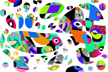 Renkli soyut arkaplan deseni tasarımı.