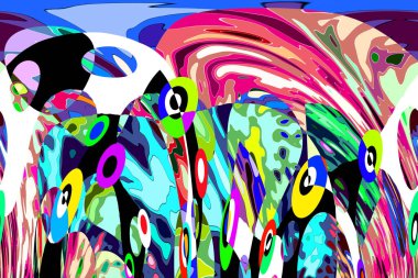 Renkli soyut arkaplan deseni tasarımı.