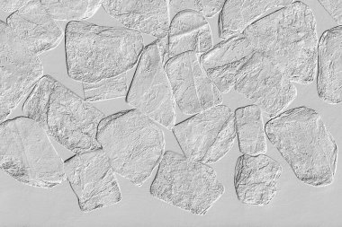 Yaratıcı desenli taş seramik duvar kağıdı tasarımı. Beyaz mermer