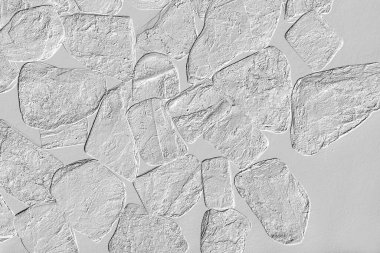 Yaratıcı desenli taş seramik duvar kağıdı tasarımı. Beyaz mermer