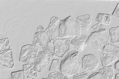 Yaratıcı desenli taş seramik duvar kağıdı tasarımı. Beyaz mermer