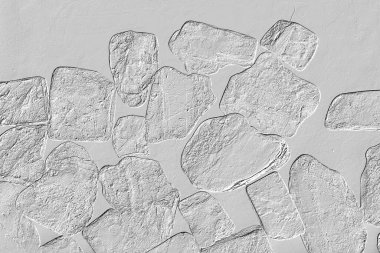 Yaratıcı desenli taş seramik duvar kağıdı tasarımı. Beyaz mermer