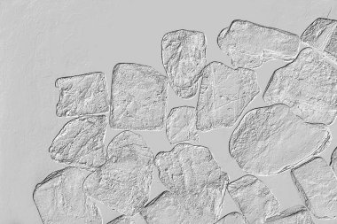 Yaratıcı desenli taş seramik duvar kağıdı tasarımı. Beyaz mermer