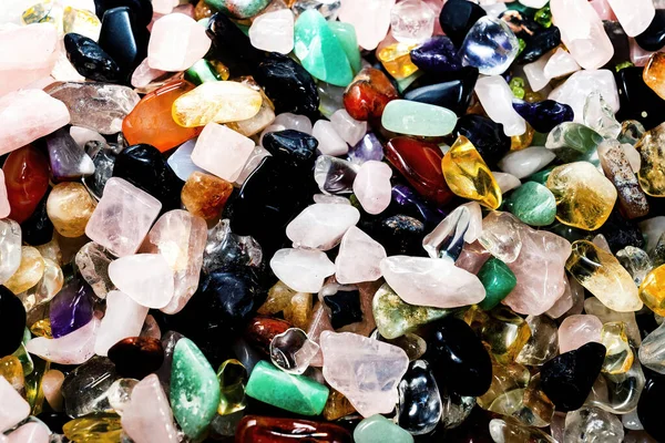 Různé Krásné Léčivé Krystaly Kameny — Stock fotografie