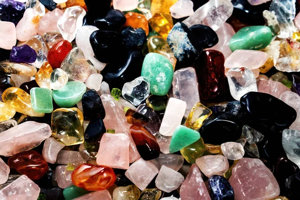 Çeşitli Güzel Şifalı Kristaller Taşlar — Stok fotoğraf