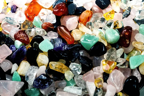 Variety Pretty Healing Crystals Stones — Stock Photo, Image