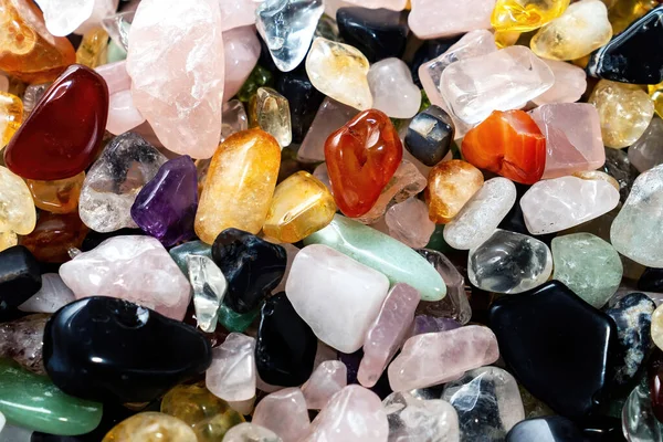 Una Varietà Graziosi Cristalli Pietre Curative — Foto Stock