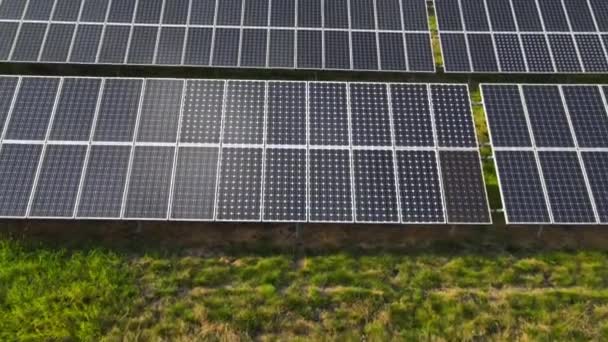 Aerial Viet Ecology Solar Power Station Panels Fields Green Energy — Stok video