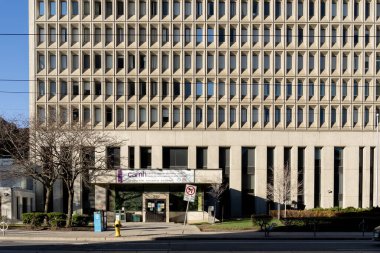 Toronto, Kanada - 28 Kasım 2020: Campbell Aile Akıl Sağlığı (CAMH) Araştırma Enstitüsü Toronto, Kanada 'daki Bağımlılık ve Akıl Sağlığı Merkezi' nde gösterildi. 