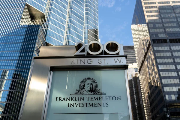 Toronto Kanada November 2020 Sign Franklin Templeton Investments Corp Ses — Stockfoto