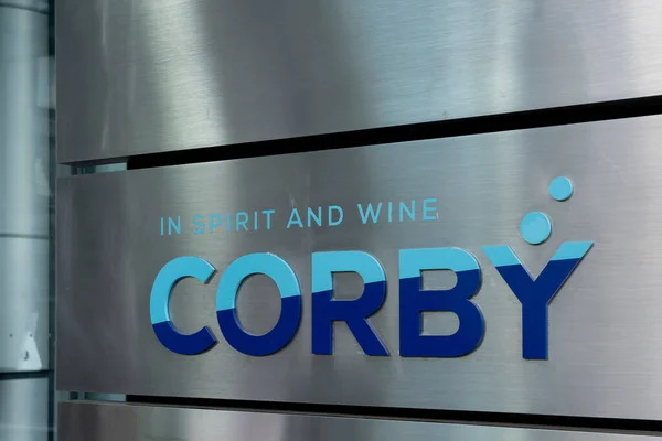 Toronto Canada Novembre 2020 Fermeture Pancarte Corby Spirit Wine Leur — Photo