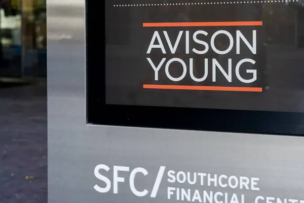 Toronto Canadá Octubre 2020 Avison Young Company Sign Seen Headquarter — Foto de Stock