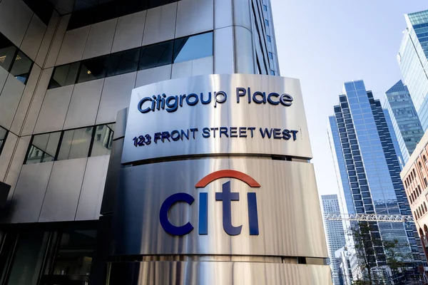 Sede Citi Canada Citigroup Place Toronto Canadá Outubro 2023 Citi — Fotografia de Stock