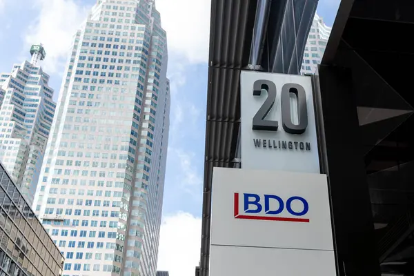 Toronto Kanada Oktober 2020 Bdo Skylt Utanför Bdo Canada Företagskontor — Stockfoto