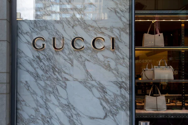 Торонто Канада Ноября 2020 Года Вывеска Магазина Gucci Здании Торонто — стоковое фото