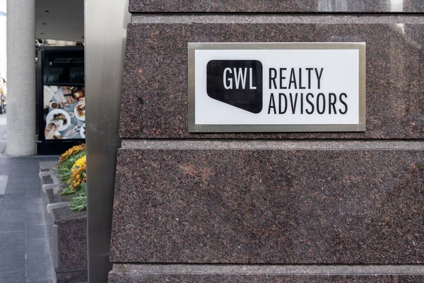 Toronto Canadá Octubre 2019 Señal Gwl Realty Advisors Fuera Oficina —  Fotos de Stock