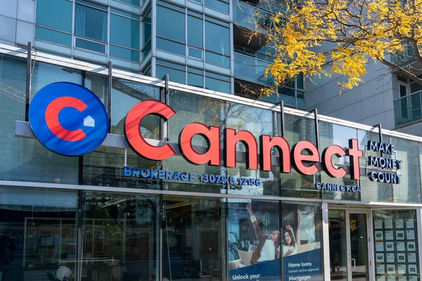 Toronto Kanada Října 2020 Centru Toronta Vidět Cedule Cannect Company — Stock fotografie