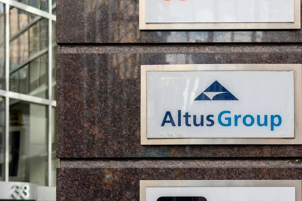 Toronto Canadá Octubre 2019 Altus Group Firma Toronto Proveedor Global — Foto de Stock