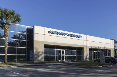 Orlando, Florida, USA- 8 Şubat 2020: Northrop Grumman imzası Orlando, Florida, ABD 'deki ofislerinde; Northrop Grumman Corporation bir Amerikan küresel uzay ve savunma teknolojileri şirketidir.. 
