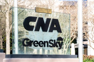 Atlanta, Georgia, ABD - 16 Ocak 2020: CNA Financial Corporation Atlanta ofisi ve GreenSky, Inc. Atlanta, Georgia, ABD 'de bir finans teknoloji şirketi.. 