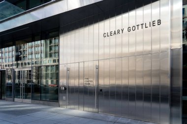 Washington, DC, ABD... 1 Mart 2020: Washington, DC 'deki Cleary Gottlieb hukuk bürosu girişi. Cleary Gottlieb Steen ve Hamilton LLP, uluslararası bir beyaz ayakkabı hukuk firması.
