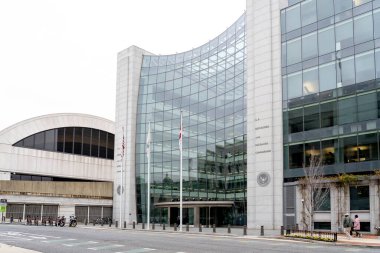 Washington, DC, USA- 13 Ocak 2020: Washington DC 'deki SEC binası. ABD Menkul Kıymetler ve Borsa Komisyonu, ABD federal hükümetinin bağımsız bir kurumudur.. 
