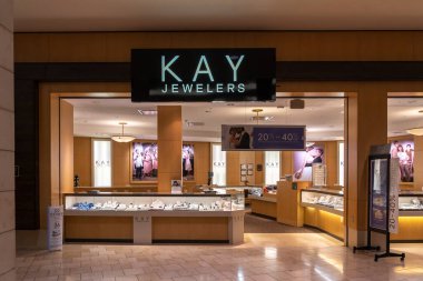 Pittsburgh, Pennsylvania, USA - January 10, 2020: Kay Jewelers store in a mall in Pittsburgh, Pennsylvania, USA. Kays is an American jewelry company.  clipart