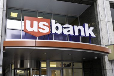 Charlotte, Kuzey Carolina, ABD - 15 Ocak 2020: Charlotte, Kuzey Carolina 'daki şubelerden birine ABD bankasına giriş. U.S. Bancorp (ABD Bancorp), ABD 'li banka holdingi..