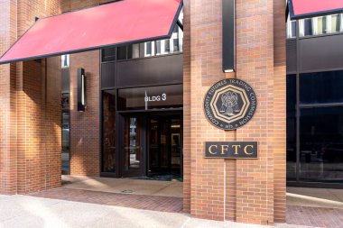 Washington, D.C., USA- 12 Ocak 2020: ABD Emtia Gelecek Ticaret Komisyonu 'nun (CFTC) Washington' daki genel merkez binasındaki imzası..