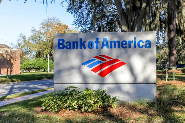 Orlando Florida Usa Februar 2020 Bank America Unterzeichnet Orlando Florida — Stockfoto