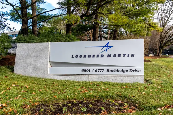 Bethesda Maryland Usa January 2020 Sign Lockheed Martin Corporation Maryland — Stock Photo, Image