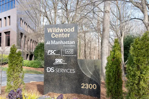 Atlanta Georgia Usa Januari 2020 Sign Wildwood Center Een Businesscentrum — Stockfoto