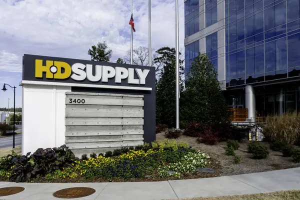 Atlanta Georgia Usa Januari 2020 Supply Skylt Deras Företagsbyggnad Atlanta — Stockfoto