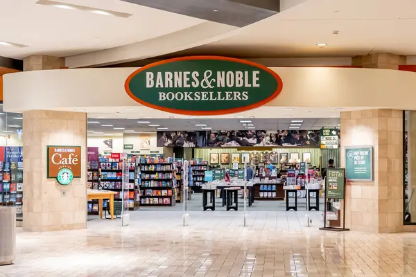 Barnes Noble Znak Sklepu Centrum Handlowym — Zdjęcie stockowe