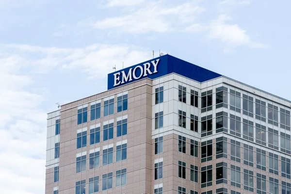 Atlanta Georgia Usa Ledna 2020 Emory Sign Top Winship Cancer — Stock fotografie