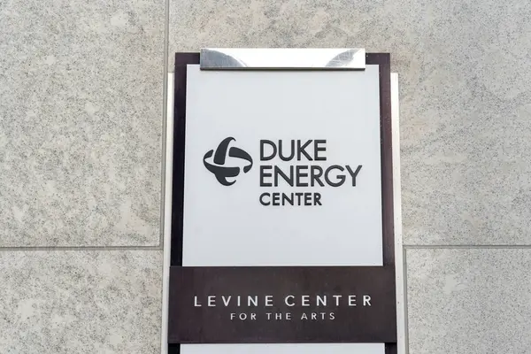 Charlotte North Carolina Usa January 2020 Sign Duke Energy Center — Stock Photo, Image