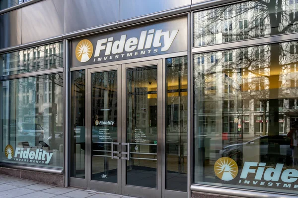 Washington Usa Januari 2020 Ingången Till Fidelity Investments Inc Kontor — Stockfoto