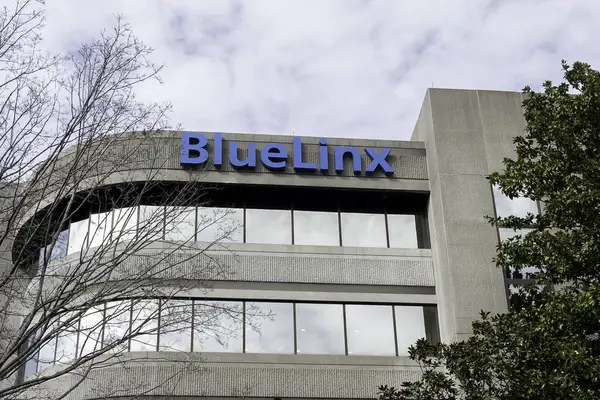 アトランタ ジョージア アメリカ 2020年1月16日 ジョージア州アトランタにある本社ビルにブルーリンクスのサイン Bluelinx Holdingsは建物および産業プロダクトのアメリカの卸し売り代理店です — ストック写真