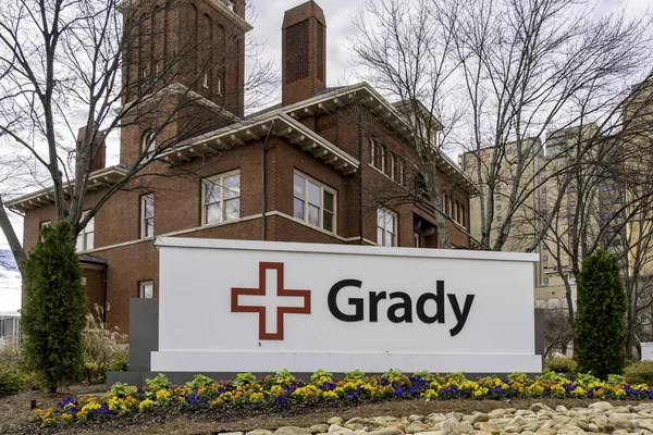 Atlanta Georgia Usa Gennaio 2020 Segno Del Grady Memorial Hospital — Foto Stock