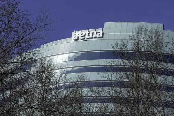 Atlanta Georgia Usa Ledna 2020 Aetna Podepisuje Kancelářskou Budovu Atlantě — Stock fotografie