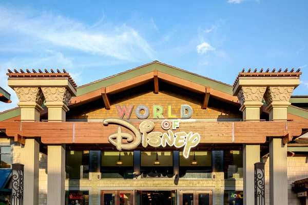 Orlando Florida Febrero 2020 Primer Plano Del Letrero World Disney —  Fotos de Stock