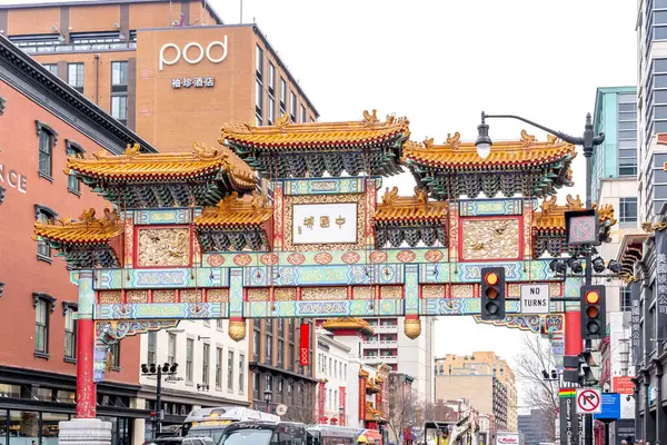Washington Enero 2020 Chinatown Arch Washington Barrio Chino Washington Área — Foto de Stock