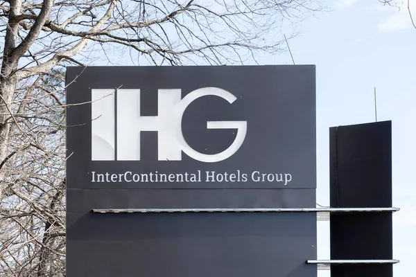 Atlanta Georgia Usa Stycznia 2021 Zbliżenie Intercontinental Hotels Group Ihg — Zdjęcie stockowe