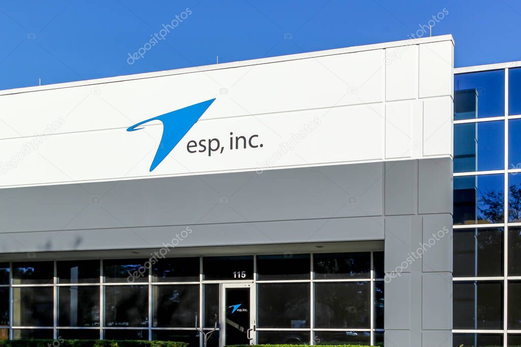 Orlando, Florida, USA- February 8, 2020: ESP office building in Orlando, Florida, USA. Engineering Support Personnel, Inc. (ESP) is an enterprise of program service professionals.
