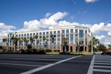 Tampa, Florida, USA- 23 Şubat 2020: Tampa, Florida, ABD 'deki Bloomin' Brand genel merkezi..  