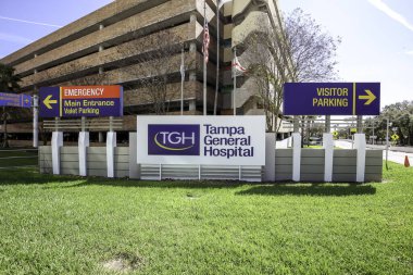 Tampa, Florida, ABD... 23 Şubat 2020 Tampa General Hospital, Tampa, Florida şehir merkezinde 1010 yataklı bir eğitim hastanesi..