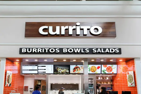 Orlando Florida Estados Unidos Febrero 2020 Restaurante Currito Patio Comidas — Foto de Stock