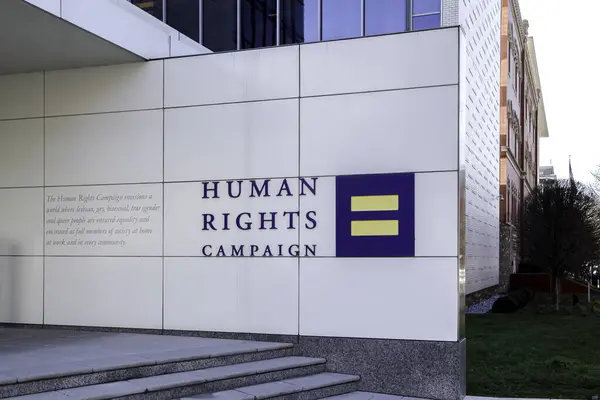 Washington Marzo 2020 Señal Sede Campaña Derechos Humanos Washington Mayor —  Fotos de Stock
